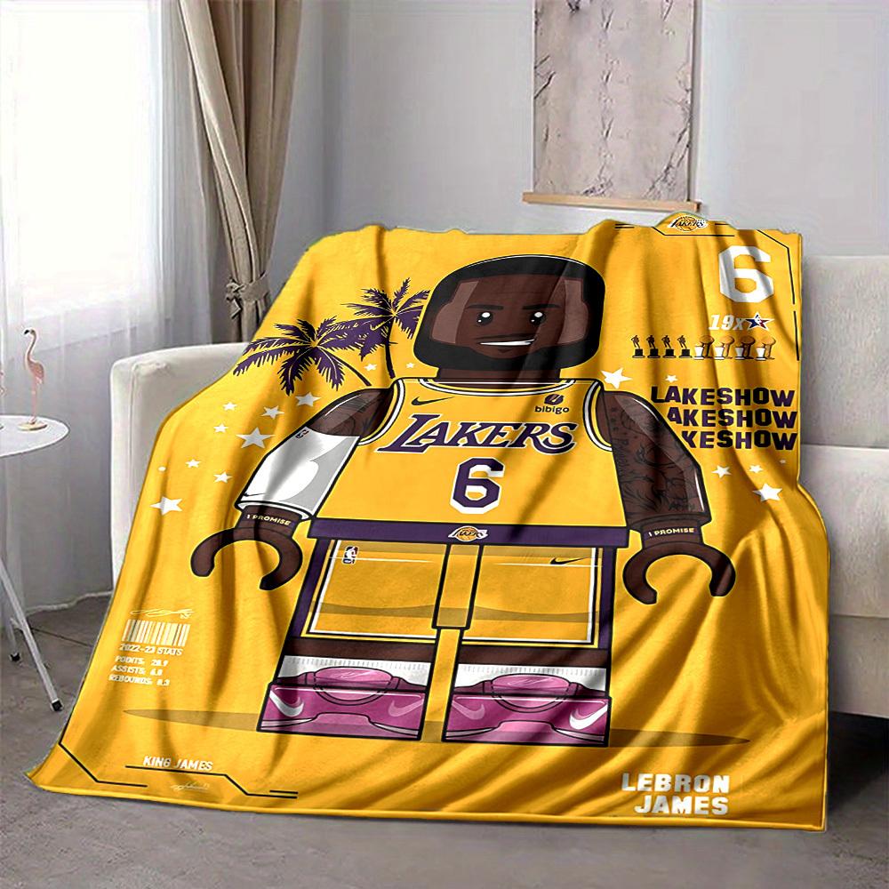 1 шт. Фланелевое одеяло Lakers LeBron, мягкое, приятное для кожи, с цифровой печатью, разные размеры в наличии для семьи, друзей, на день рождения