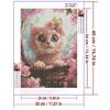 5d DIY Алмазная картина, вышитая крестом, цветочная корзина, кошка, алмазная вышивка, мозаика с животными, полный круглый дрель, домашний декор, ремесла