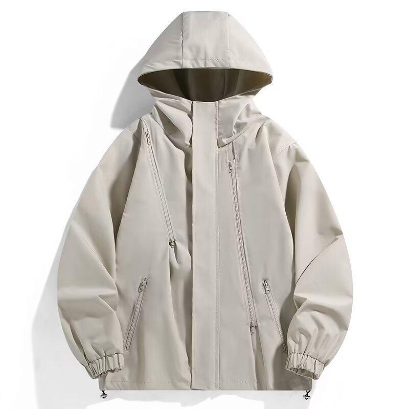 Весенне-осенняя куртка для активного отдыха на открытом воздухе для мужчин и женщин, ветрозащитная однотонная одежда для альпинизма, дорожная куртка, пальто