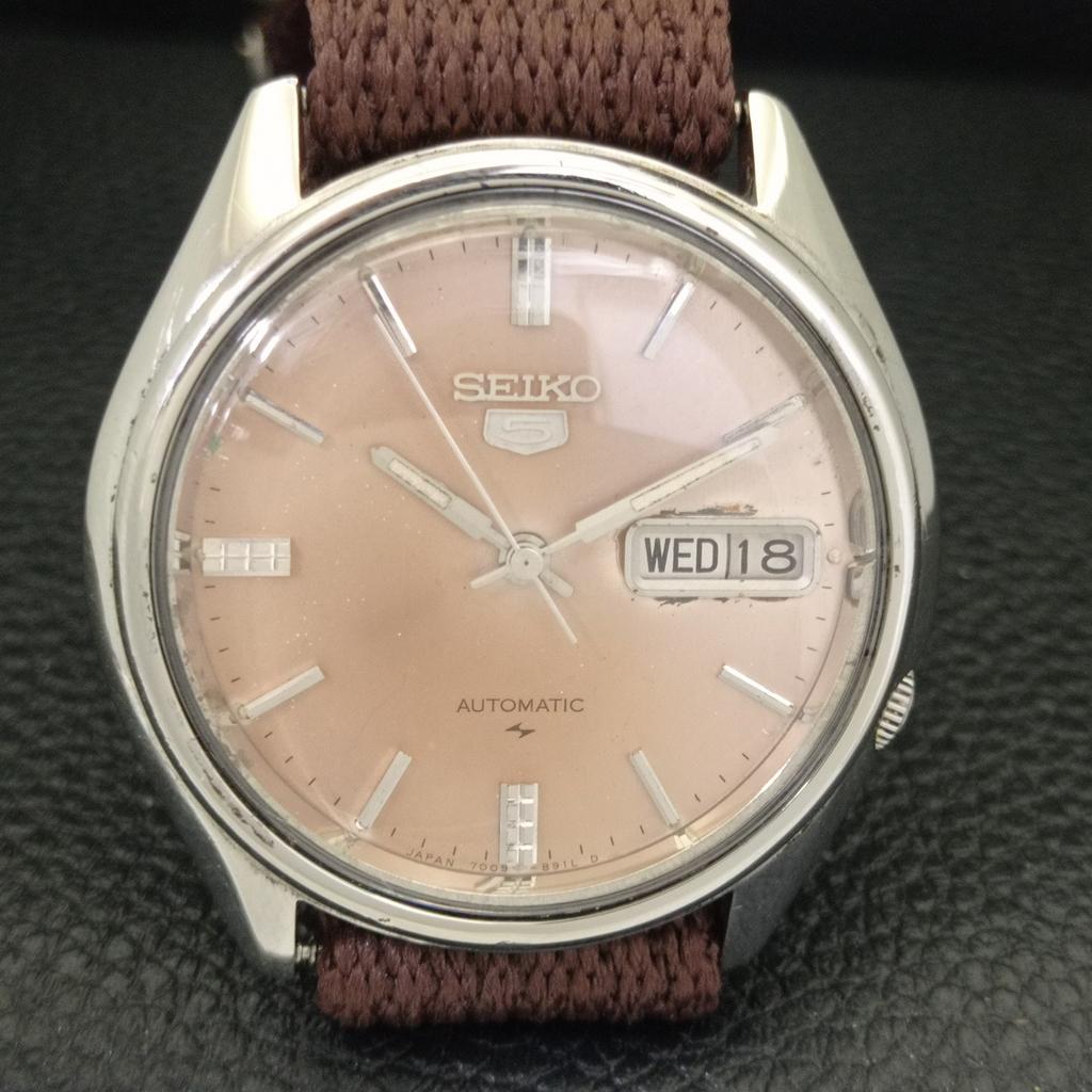 АВТОМАТИЧЕСКИЕ ВИНТАЖНЫЕ ЧАСЫ SEIKO 5 ЯПОНИЯ 7009A МУЖСКИЕ ОРИГИНАЛЬНЫЙ ЦИФЕРБЛАТ a702114-5