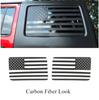2x Наклейка-декаль на окно с американским флагом для Jeep Wrangler JK JKU 2007-2017 4-дверный