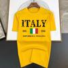 Letter Italy Mens Hip Hop T-shirts 2023 New Summer Funny Multicolor Printed Cotton Breathable Tees Tops Man Fashion Tshirt