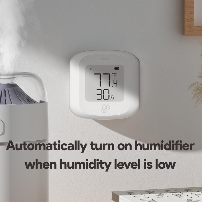 ZigBee / WIFI Temperature Humidity Sensor For Tuya LED Screen Smart Linkage Thermo-hygrome Voice Control For Google Home Alexa
