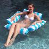 Плавающее кольцо для взрослых, водный гамак, водный коврик, бассейн, плавающее устройство, лодка, водный пляж, 120–120 см (Голубое небо)