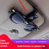 Multifunctional Glasses Clip Sunshade Eyeglass Frame Abs Material With Id Card Slot Essential Automotive Interior Accessory