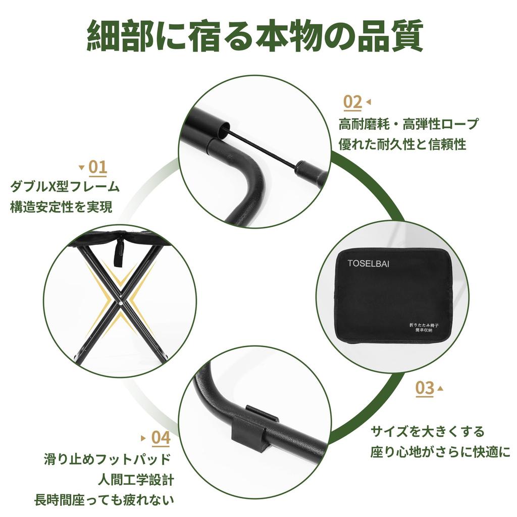 Folding Carbon Steel Alloy 600D Oxford No Installation Folding Chair Chair, 6-ply Material, Strength, Folding, Lightweight, Fabric, Required, (Black