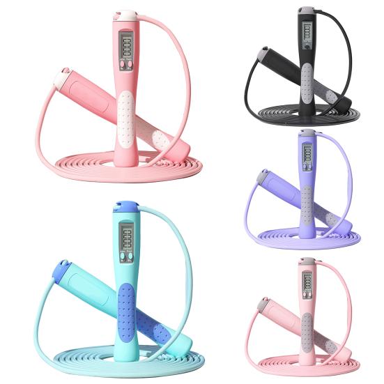 Регулируемая противоскользящая скакалка из ПВХ, портативная умная тренировочная скакалка для ежедневного использования