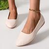 Модная женская обувь на распродаже 2024 Новые женские балетки на один шаг Весенние с острым носком Простые однотонные плоские Повседневные Удобные туфли с мелким вырезом