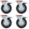 VidaXL Swivel Casters with Double Brake 4 Pcs 200 Mm
