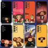 Чехол для телефона Чебурашка C для Samsung S24, S21, S22, S23, S30, Ultra, S20, Plus, Fe, Lite, Note, 10, 9, 5G Черный Мягкий Чехол