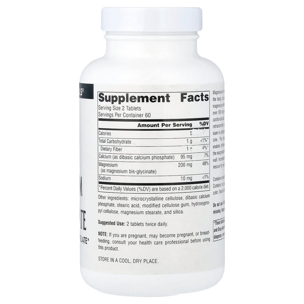 Source Naturals Magnesium Bis-Glycinate, 120 Tablets