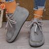 Autumn New Fashion Tassel Lace-up Flat Bottom Height-increasing Single Shoes Women's Versatile Casual Single Shoes