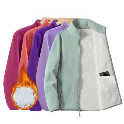 Куртка из овечьего флиса, женское флисовое пальто на осень и зиму с утолщенным флисовым термоверхом, кардиган