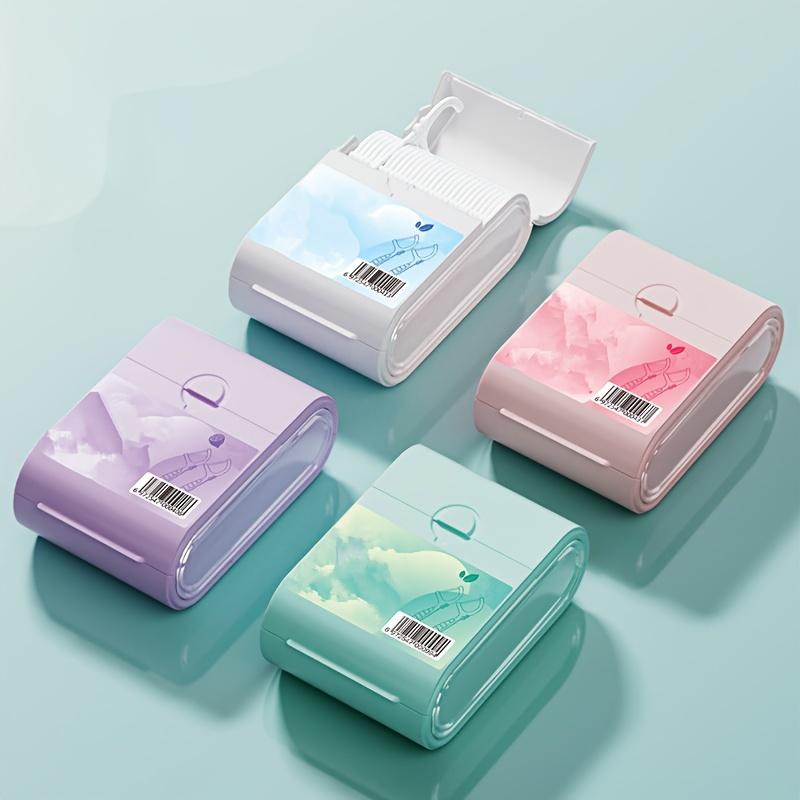 Mint Double-Line Floss Sticks, 52 Pieces, Portable Floss Container, PP Material, Suitable for Oral Care