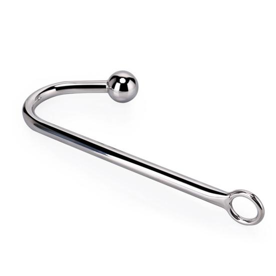 Stainless Steel Anal Hook Fetish Bondage Hook Sex Toys Solid Single Ball Rope Hook Unisex Adults Sex Games Bondage Fetish Toy for Couple Lovers