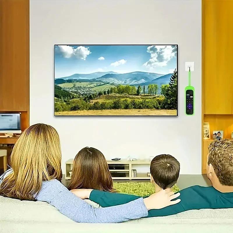 2 шт. Светящийся в темноте силиконовый универсальный чехол для пульта дистанционного управления, чехол для пульта дистанционного управления со шнурком, совместимый с пультом дистанционного управления TCL Hisense Roku TV