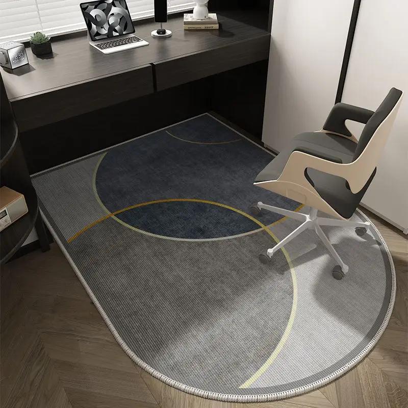 Study Computer Chair Anti-Slip Floor Mat, e-Sports Room Sound Insulation And Anti-Wear Crystal Velvet Carpet, Home Decor