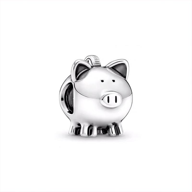 Animal Series Charms Fox Owl Sea Turtle Rabbit Raccoon Highland Cow Beads Fit Bracelets Beads DIY Jewelry Gift