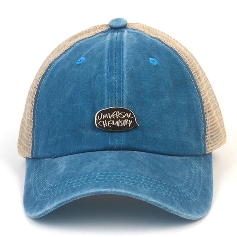 Universal chemistry Pigment Washing Blue Meshcap Trucker