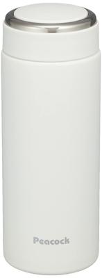 Бутылка для воды Павлин Кружка Бутылка Вместимость Вакуумная изоляция Двойная стенка Совместима со спортивными напитками Термос Шелковисто-белый С холодной/горячей 0,35 л AKW-35