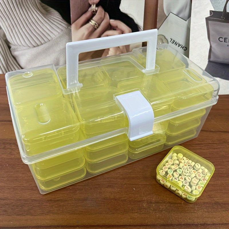 Пластиковый контейнер для хранения, коробка для сортировки аксессуаров для рукоделия, многофункциональный футляр для хранения, органайзер для бисероплетения ногтей
