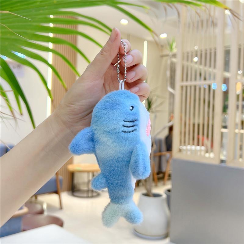 Marine Animal Big Shark Plush Toy Bag Pendant Doll Plush Pendant