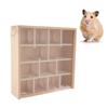 Wood Hamster Tunnel Maze With Glass Panel Wooden Hamster Maze Hamster Burrow Tunnel  Pet Play Area