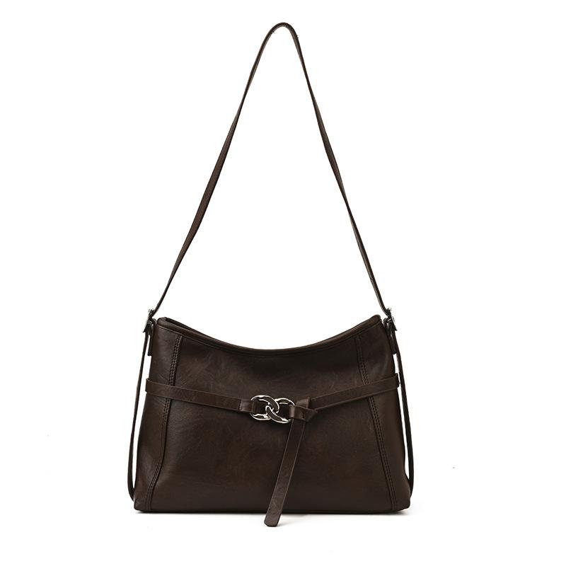 Сумка большой вместимости женская 2025 новая осень и зима высококлассная ретро наплечная сумка сумка-тоут для поездок женская сумка