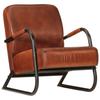 Armchair in Brown Genuine Leather