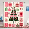 2pcs,Curtains Christmas Tree Gifts Holiday (2) Popular Curtains&Window Treatment Versatile Fabric Curtains All Seasons Ldeal for