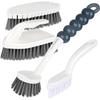 4 шт. Кухонная щетка для чистки со скребком, Гибкая щетка для чистки, Щетка для чистки пазов, Удобная щетка для мытья для чистки кухни, пола, бассейна