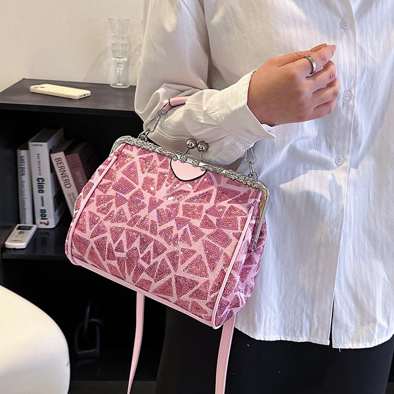 Романтичная Свадебная Сумочка-Клатч Искрящаяся Женская Вечерняя Сумка Большая Вместимость Дизайн с Блестками Сумка Через Плечо Сумка-Клатч Сумка-Тоте Сумка для Руки