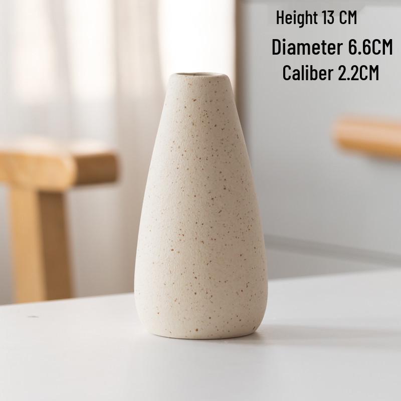 Скандинавская ретро керамическая ваза цвета ржавчины с черными пятнами