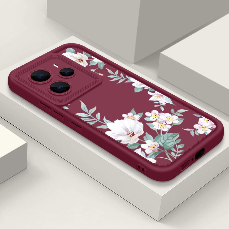 Простой цветочный узор мягкий чехол для телефона TPU для Xiaomi 14T Pro 13T Poco F6 X6 Pro M6 X5 Redmi Note 14 13 Pro 12 11 10 матовый противоударный бампер