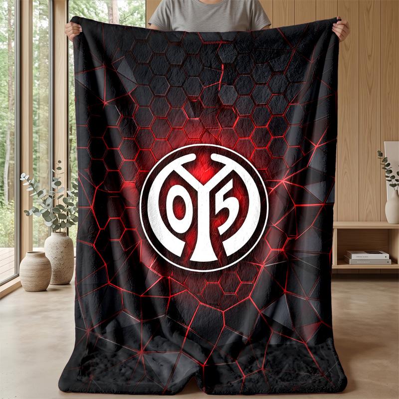 Mainz FC Soft Flannel Fleece Blanket Lightweight Cozy Warm Throw Blanket For Sofa Bed Home Decor
