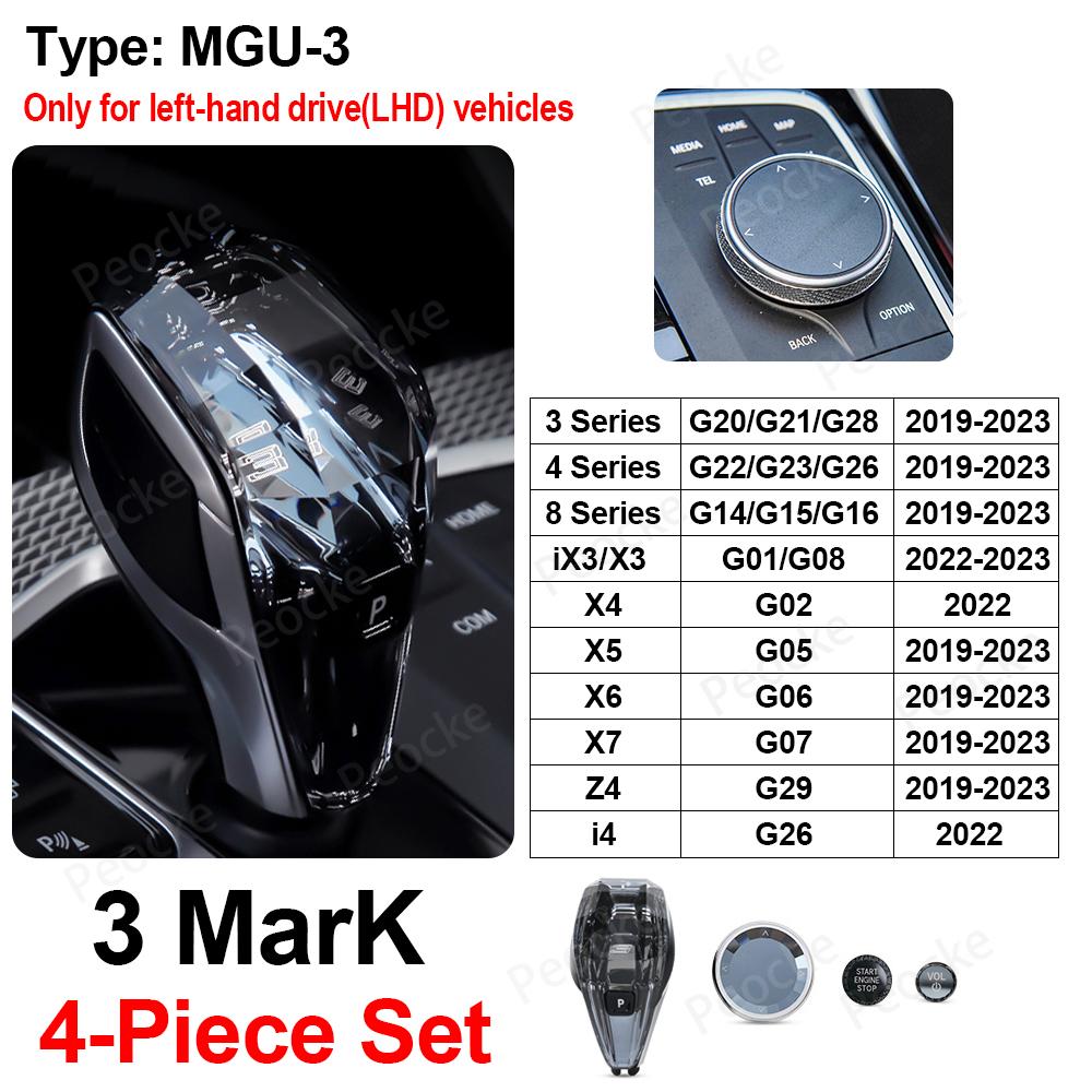 Crystal Gear Shift Knob For BMW G20 G28 G21 G22 G23 G26 Gearbox Lever Head G02 G29 G07 G06 G05 G15 G16 G08 Gear Change Handles