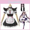 Nekopara Шокола Ваниль Платье Кошки-Горничной Костюм Служанки Идеальные Швы Дышащий