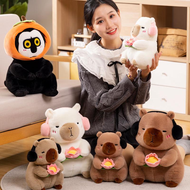 Plush Capybara Rodent Toy Doll Kids Sleep Partner Nursery Room Girls Decoration
