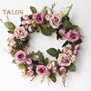 Elens Store Artificial Rose Flower Wreath Window Door Decoration Ornament Showcase Garland