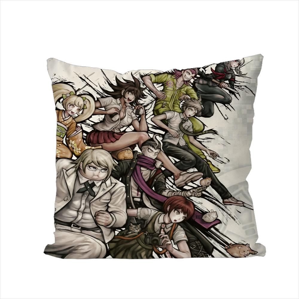 DDanganronpa Pillow Case For Car Sofa Decorative Home Doublesided Print Plush Square Throw Pillow Cushion Cover