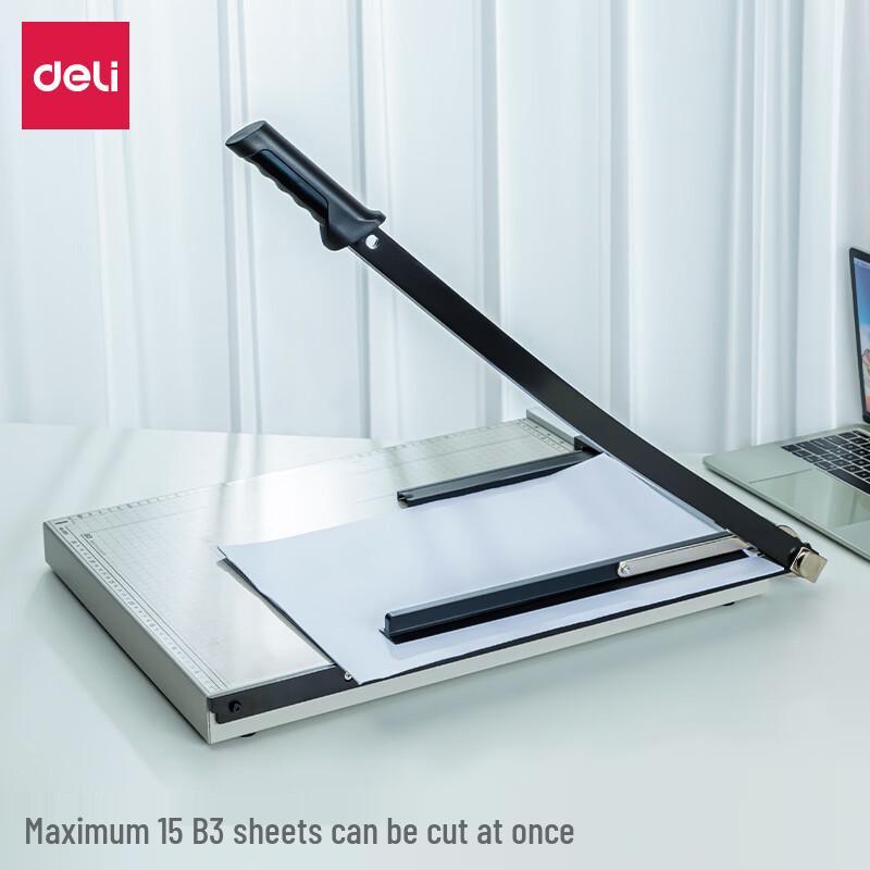 Deli B3 Steel Manual Paper Cutter for A3/A4 (Model 8011) CN plug (adapter included)