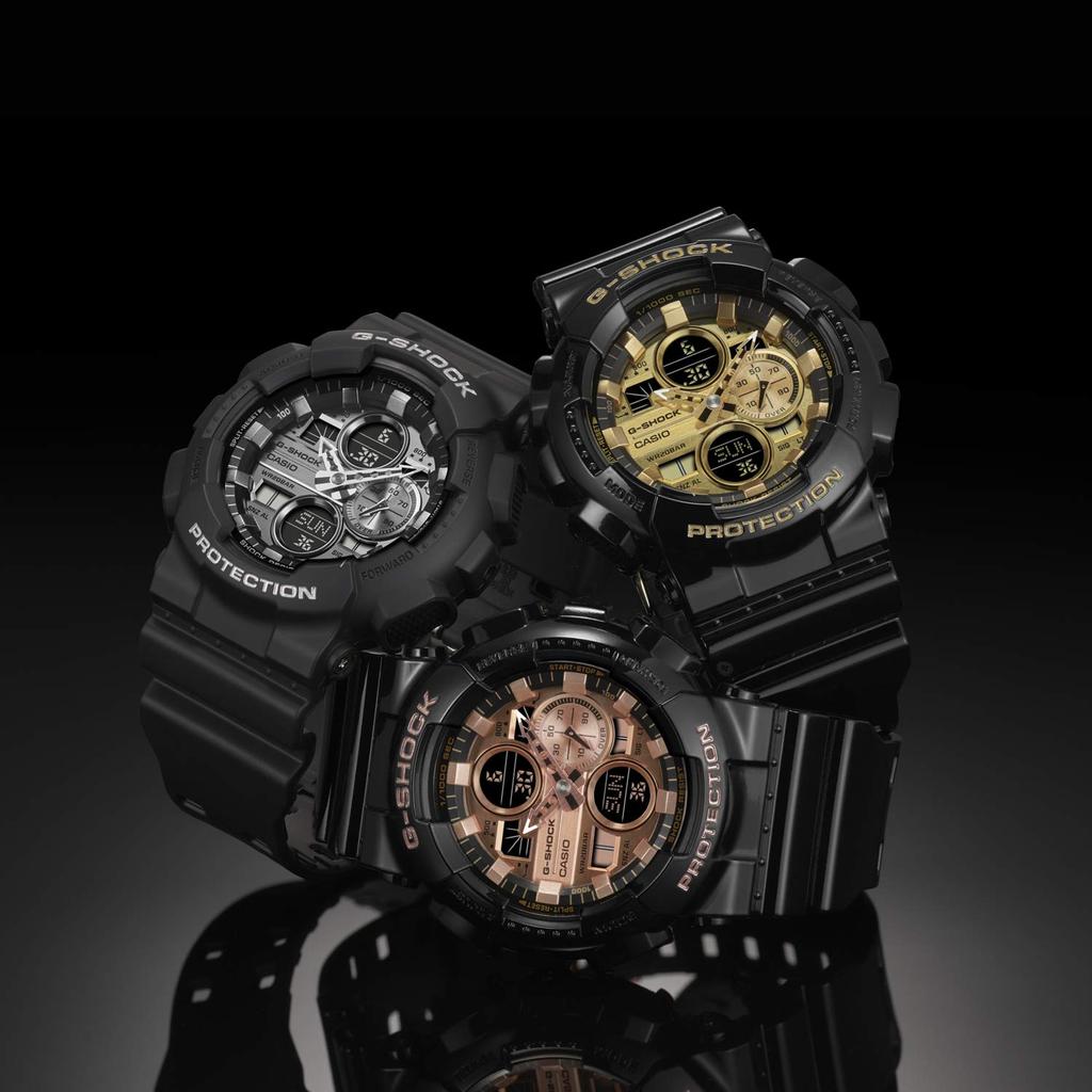 CASIO G-SHOCK Серия ярких цветов GA-140GB-1A2JF мужские черные