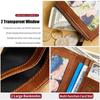 Vintage Men Genuine Leather Wallet RFID Blocking Trifold Short Multi Function Money Clip Large Capacity Zipper Coin Purse