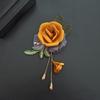 Высококачественная ткань Цветочная брошь Булавки Листья Кристалл Кисточка Корсаж Модная шаль Пряжка Нагрудный значок Броши Для Женщин Аксессуары