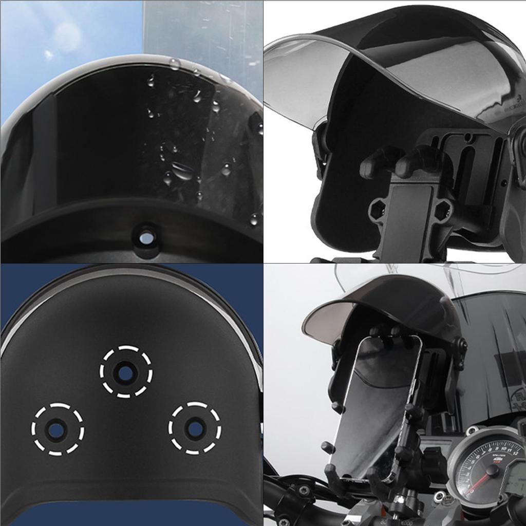 Держатель для телефона на мотоцикл Козырек от солнца Шлемы Форма крепления телефона Мини-зонтик Водонепроницаемый для мотоцикла Велосипеда Дождевик Козырек от солнца