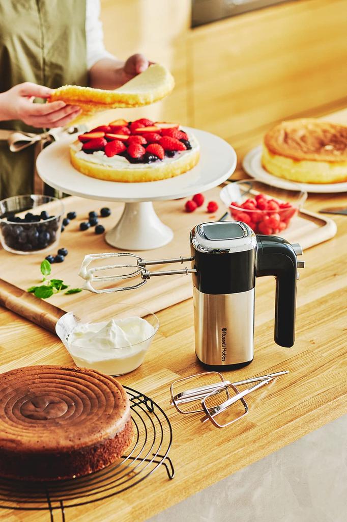 Миксер ручной электрический венчик Oishi and Associates Russell Hobbs с 5 скоростями, серебристый 2500JP