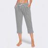 Women's Loose Mid-Low Waist Cropped Casual Drawstring Cropped Pants