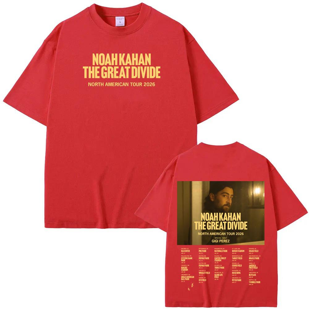 The Great Divide Tour 2026 TShirt Noah Kahan tour Graphic Printing High Quality Tee WomenUnisex 100cotton Gothic Oneck Tshirt