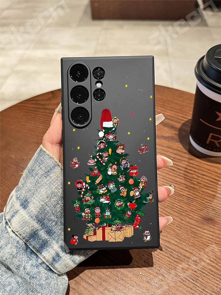 Рождественский Новогодний Мягкий ТПУ Чехол Для Телефона Для Samsung Galaxy S24 Ultra S23 Plus S22 S20 FE A55 A54 A73 A72 A71 A51 A50 A35 A15Чехол