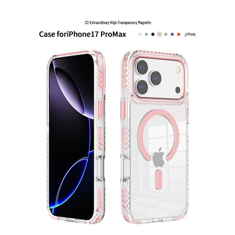 Прозрачный противоударный магнитный чехол для телефона Apple 16 Plus iPhone 17 Pro Max
